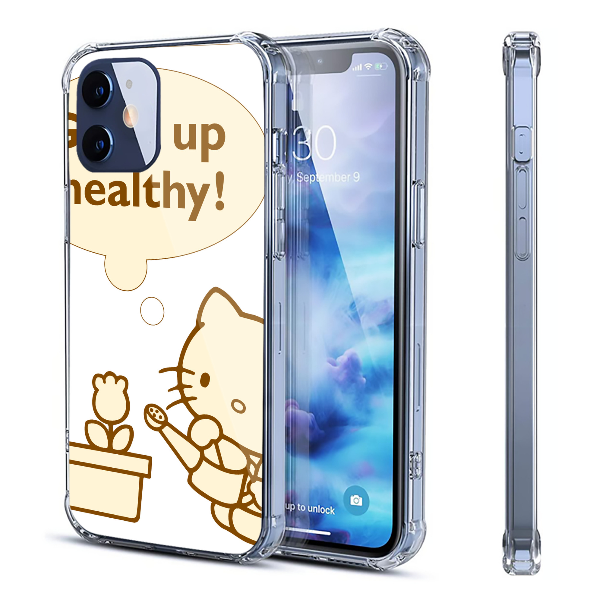 （画像用） Hello Kitty ハローキティ 【iPhone 12シリーズ対応】透明スマホケース（クリアソフトケース）
